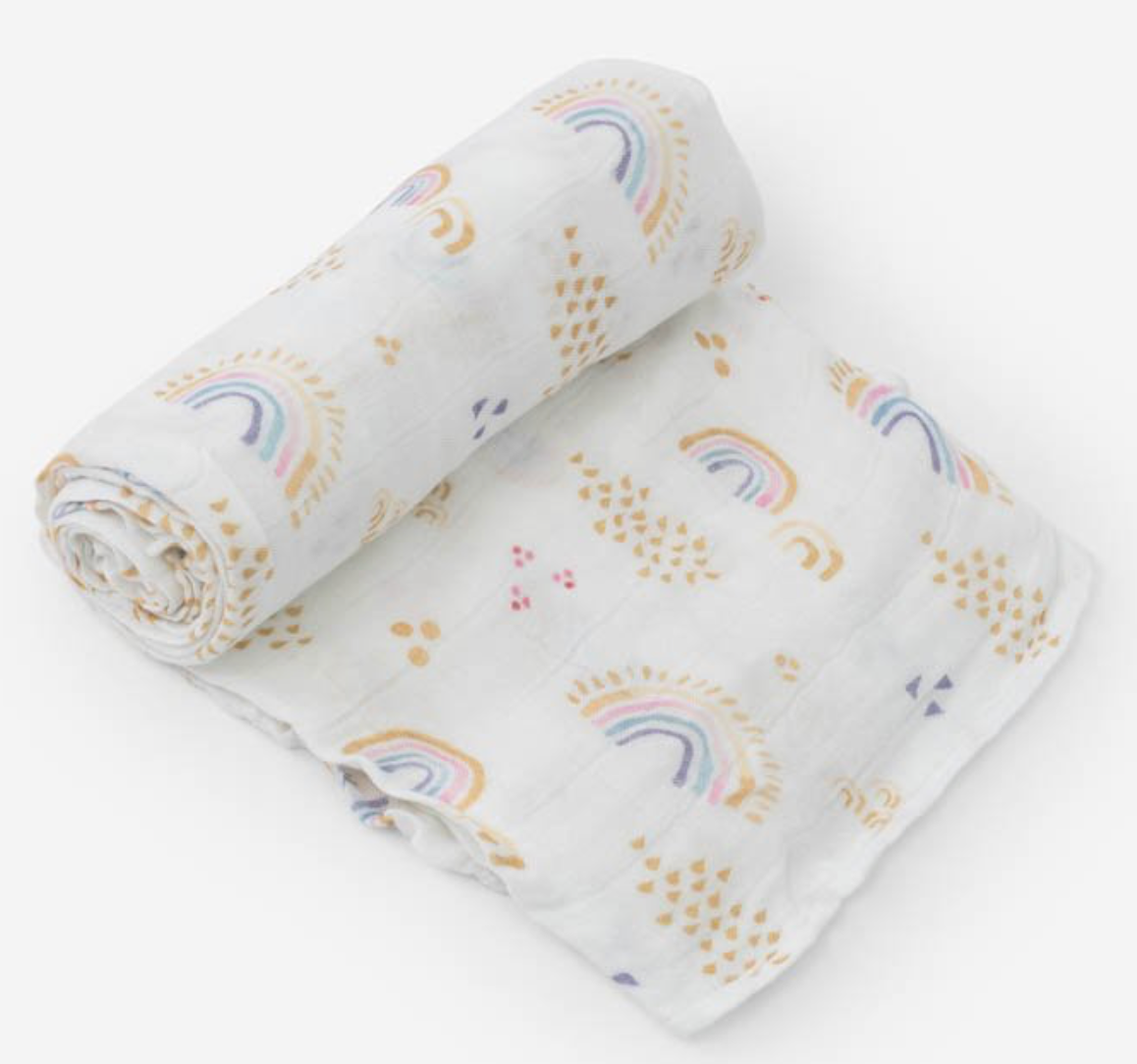 Little Unicorn Deluxe Swaddle - Rainbows & Raindrops