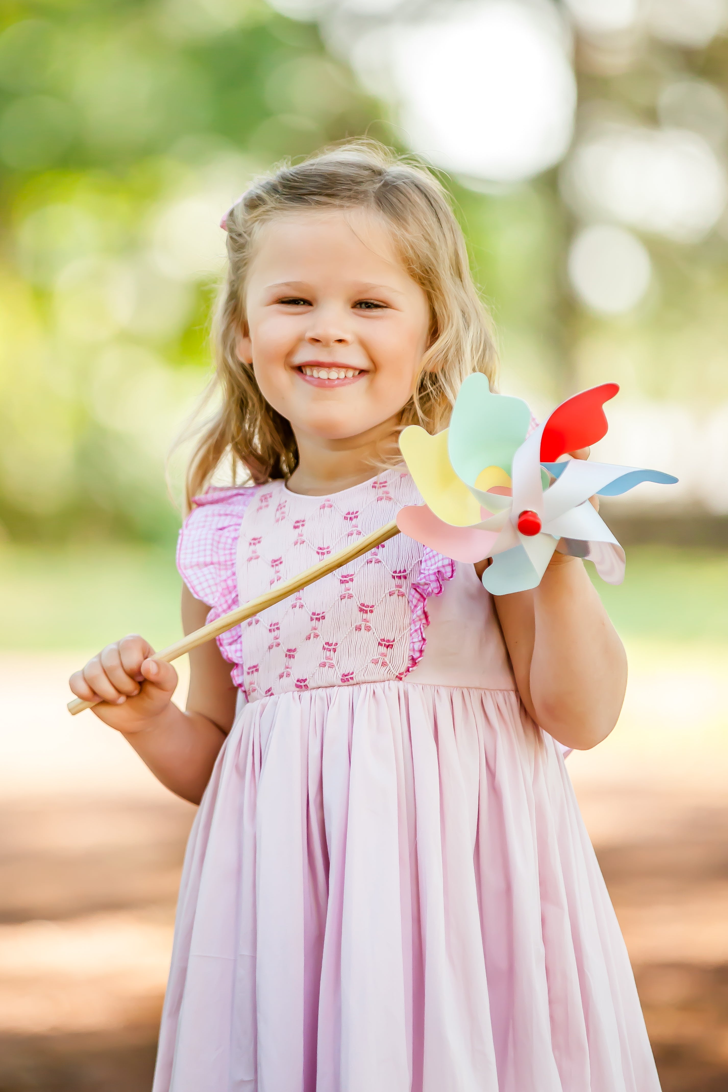 Netti Pink Gingham Dress