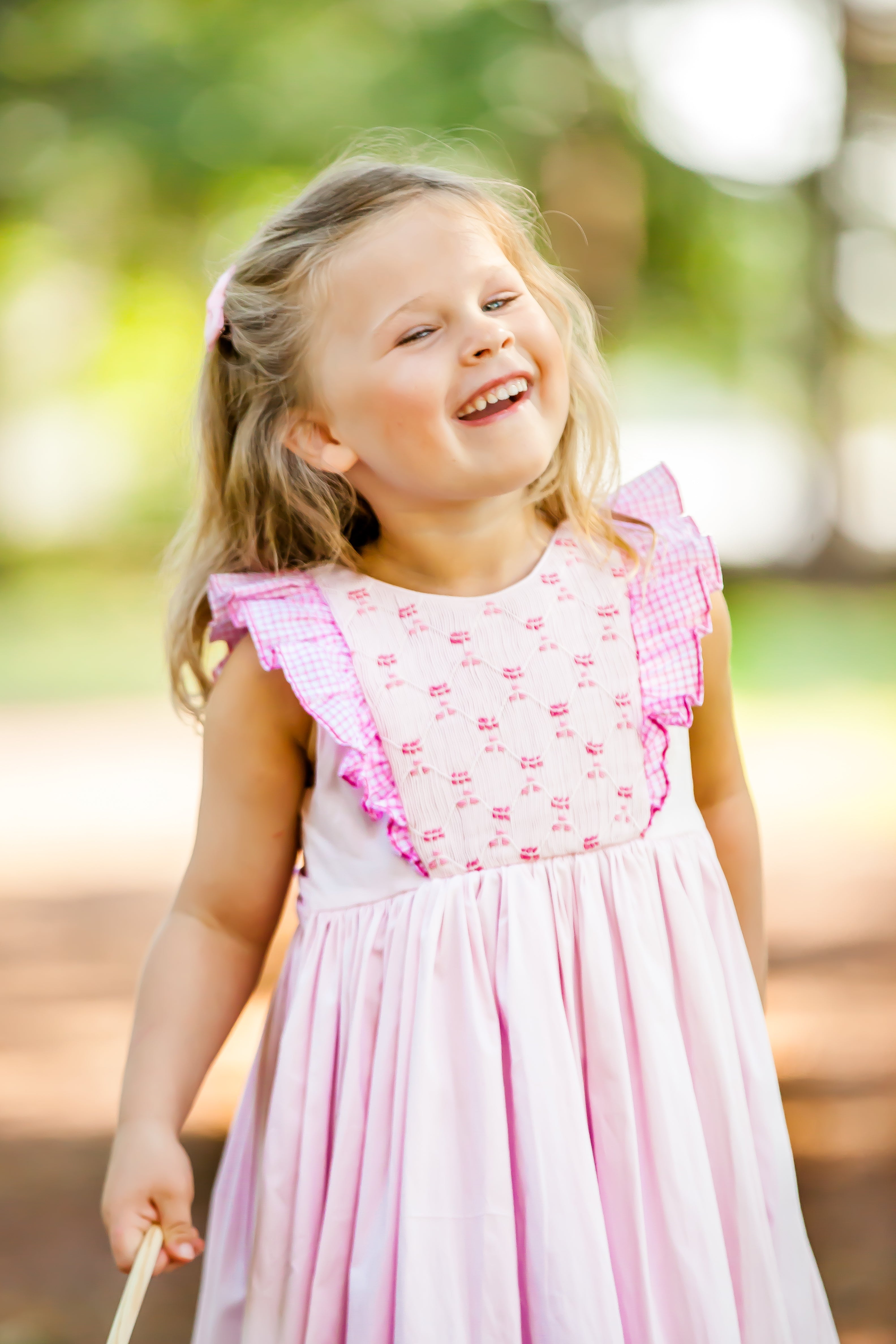 Netti Pink Gingham Dress