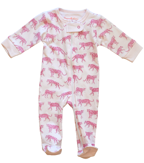 Pink Cheetah Footie