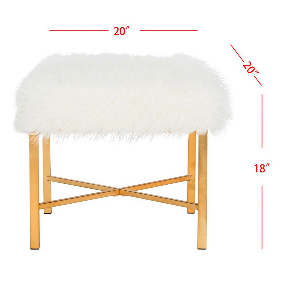 Horace Faux Sheepskin X Bench