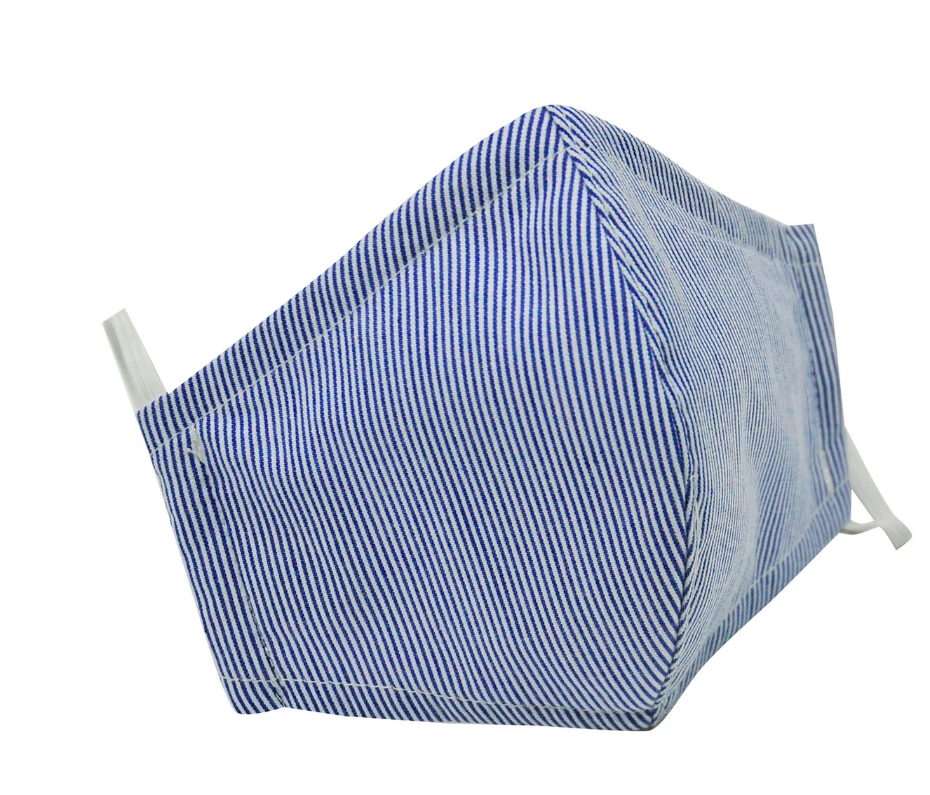 busybees kids blue seersucker face mask