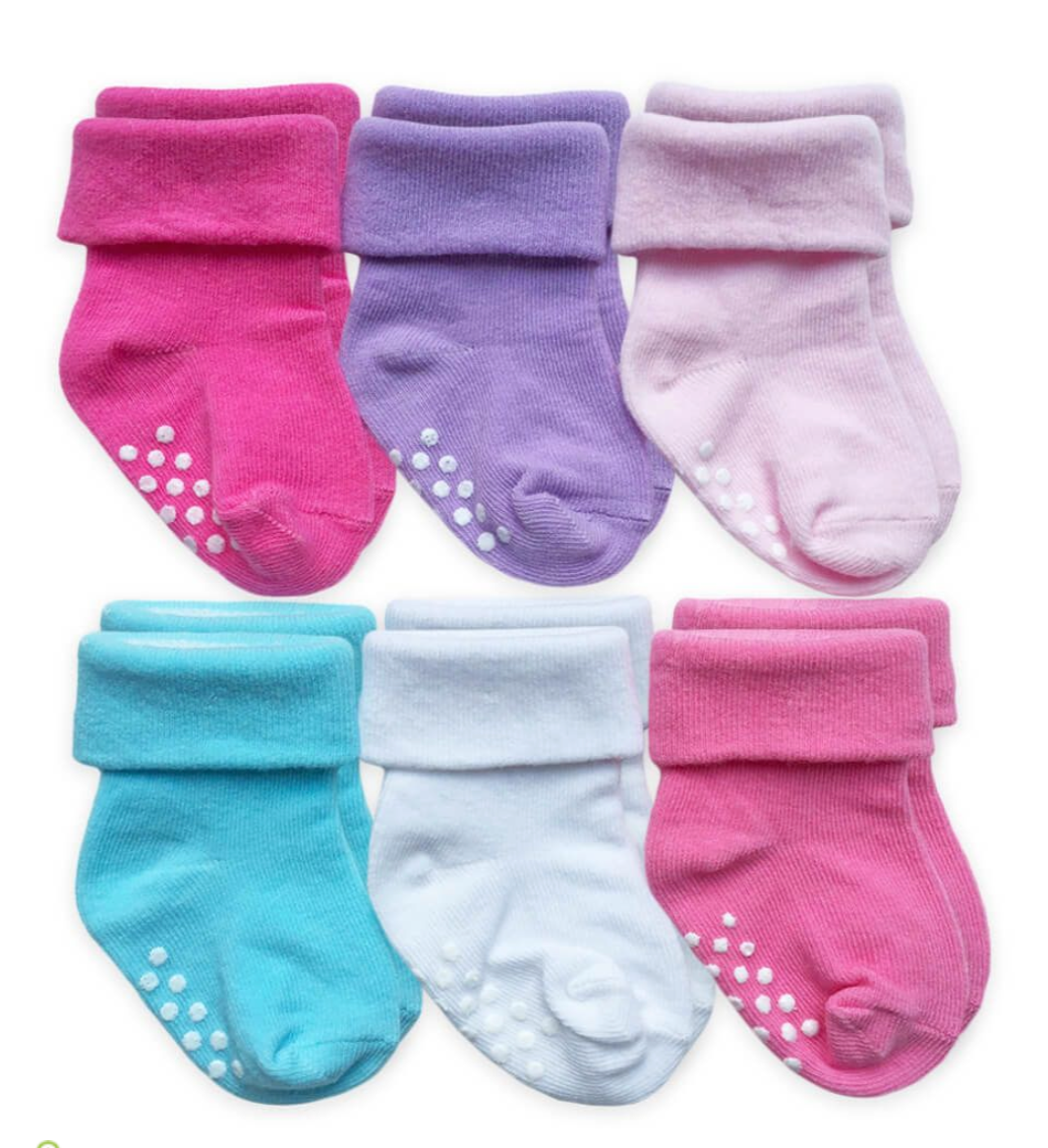 Jefferies Multi Pack Turn Cuff Socks- Pink - Little Birdies
