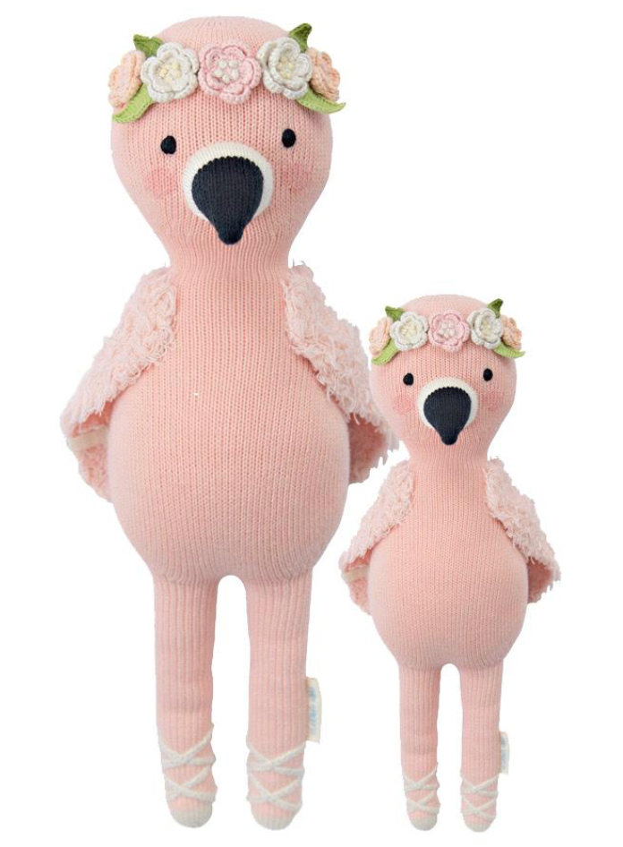 Cuddle and Kind Penelope the flamingo knit doll