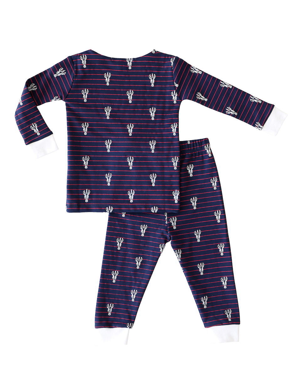 Pineapple Sunshine Lobster Stripe 2-Piece Pajama