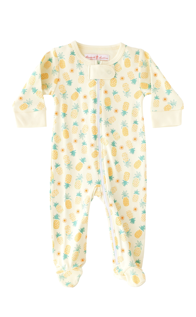 Pineapple Sunshine Pineapple Print Footie