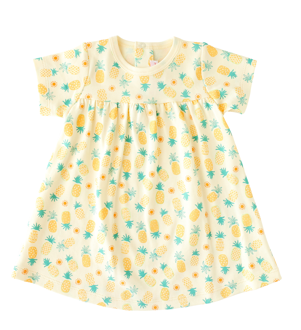 Pineapple Sunshine Pineapple Print Swing Dress