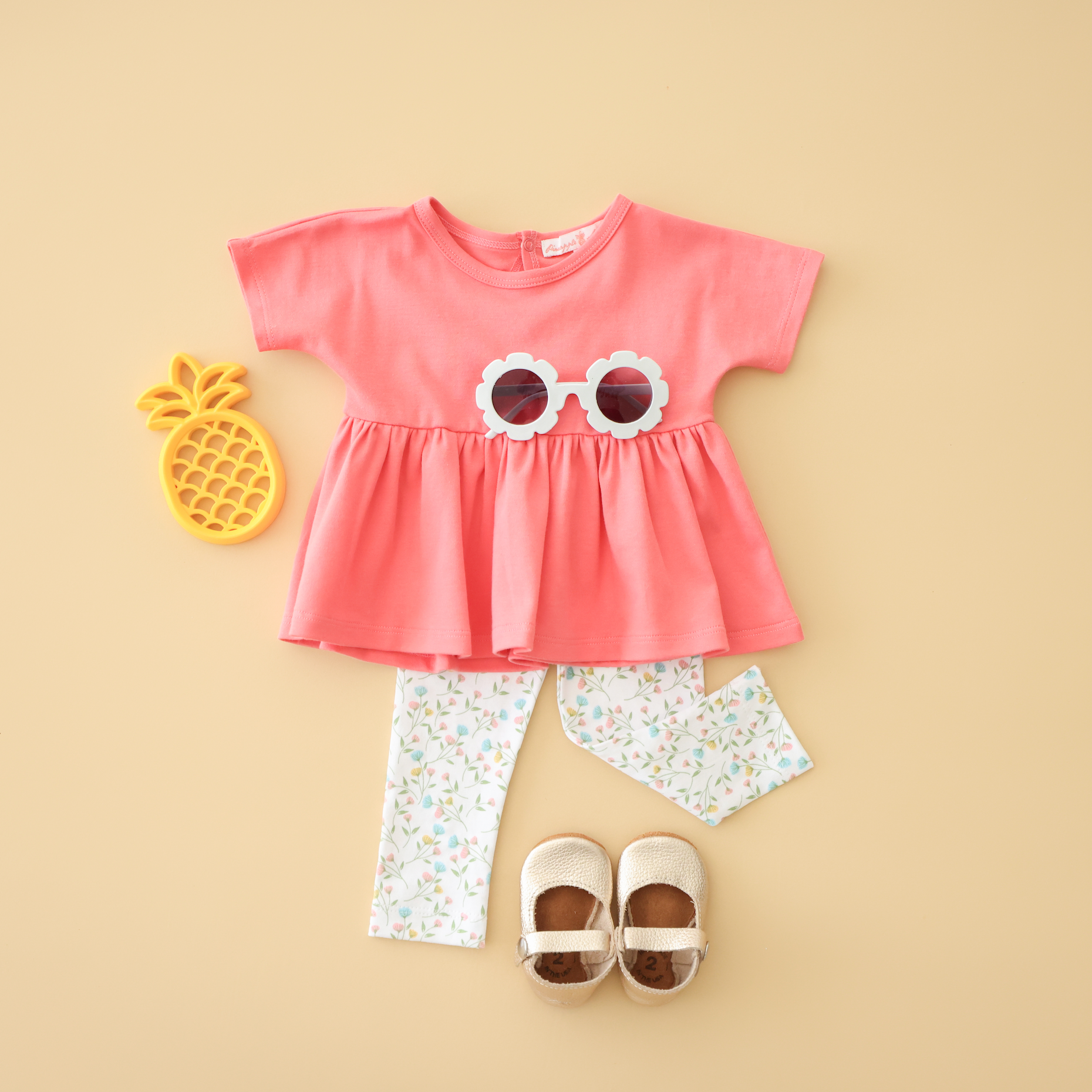 Pineapple Sunshine Pink Arabella Leggings