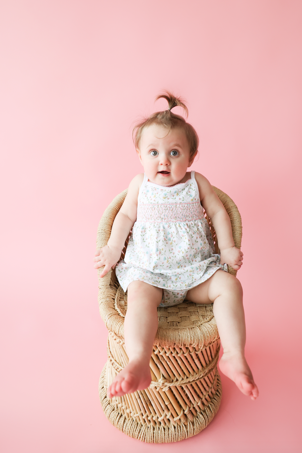 Pineapple Sunshine Pink Arabella Smocked Tank Dress