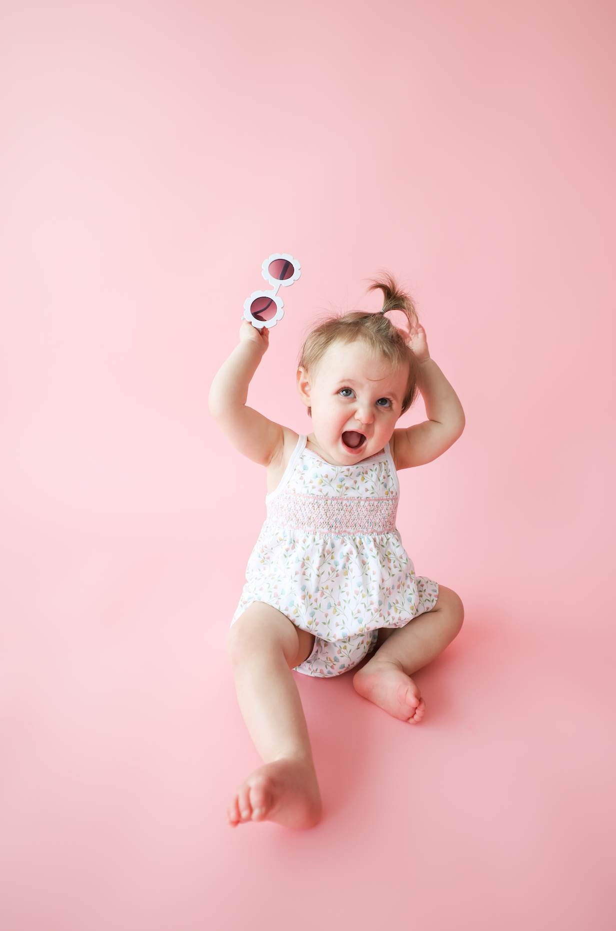 Pineapple Sunshine Pink Arabella Smocked Tank Dress