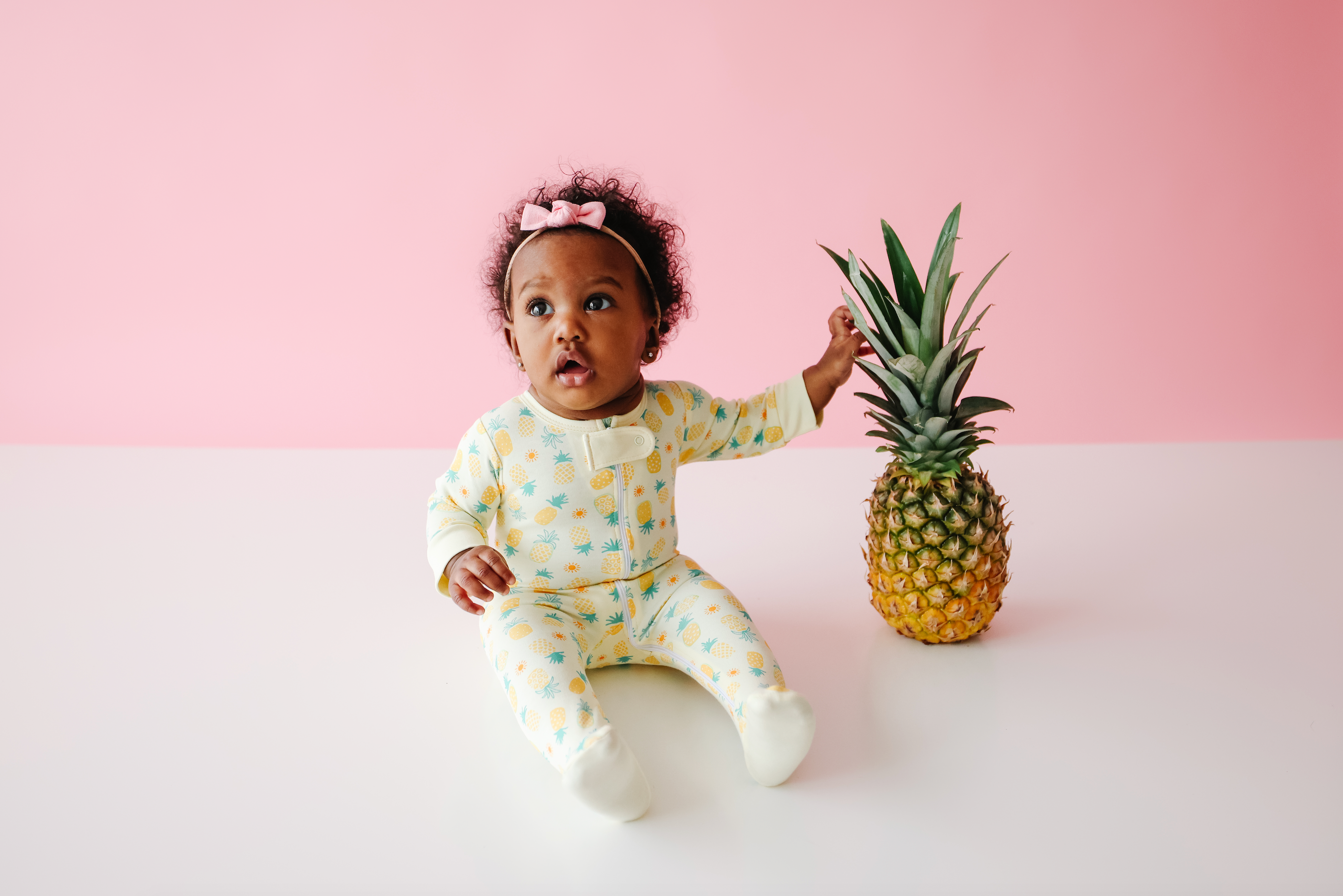 Pineapple Sunshine Pineapple Print Footie