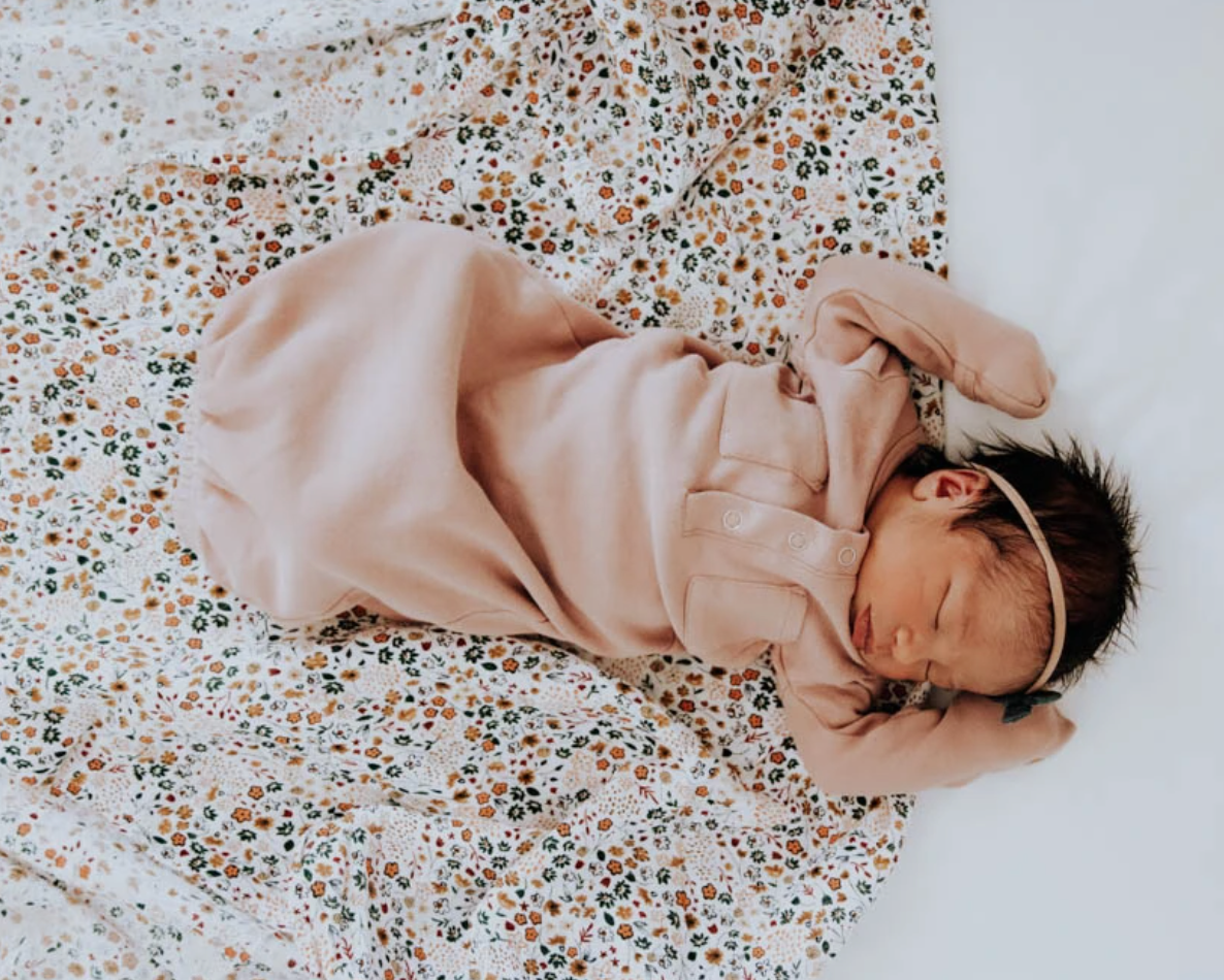 Little Unicorn Cotton Muslin Swaddle - Pressed Petals - Little Birdies Boutique