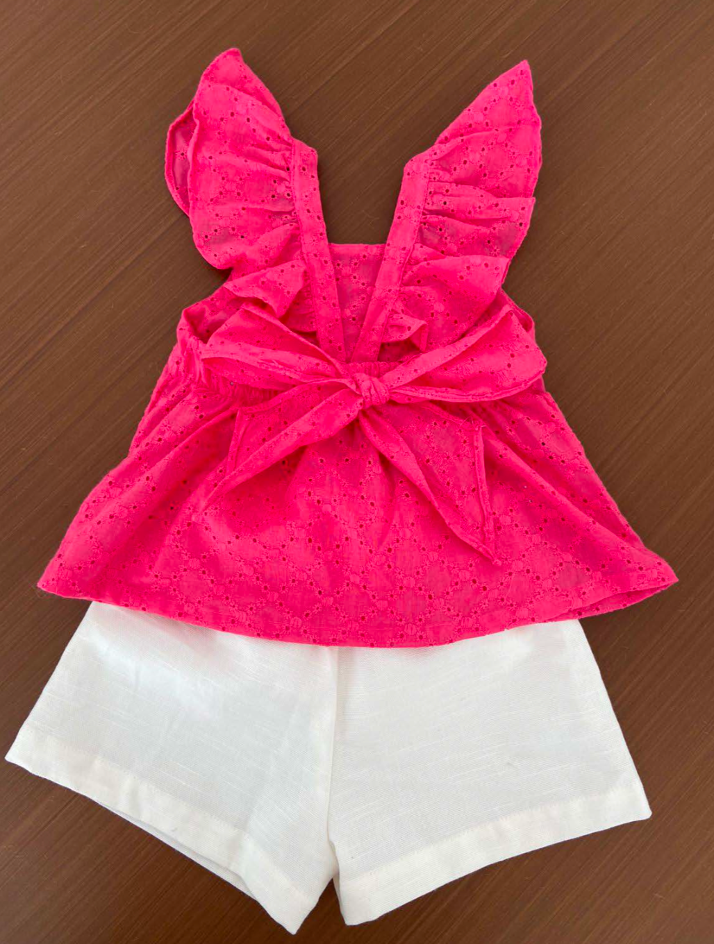 Kafta Baby Fuchsia Eyelet Short Set - Little Birdies