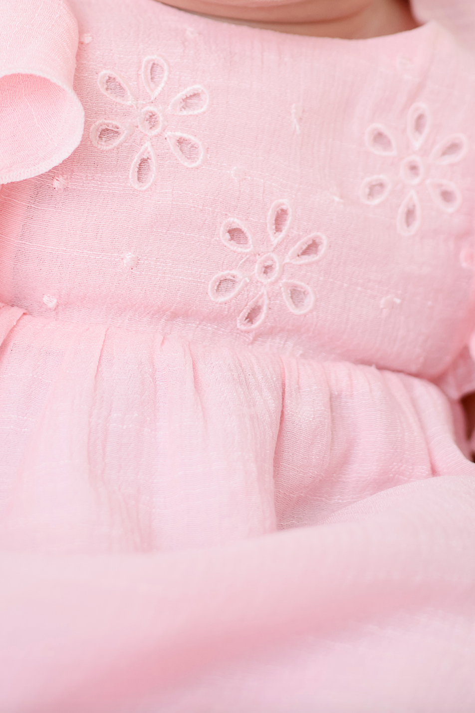 Pale Pink Cotton Voile Dress | Little Birdies Pale Pink Cotton Voile Dress | Little Birdies