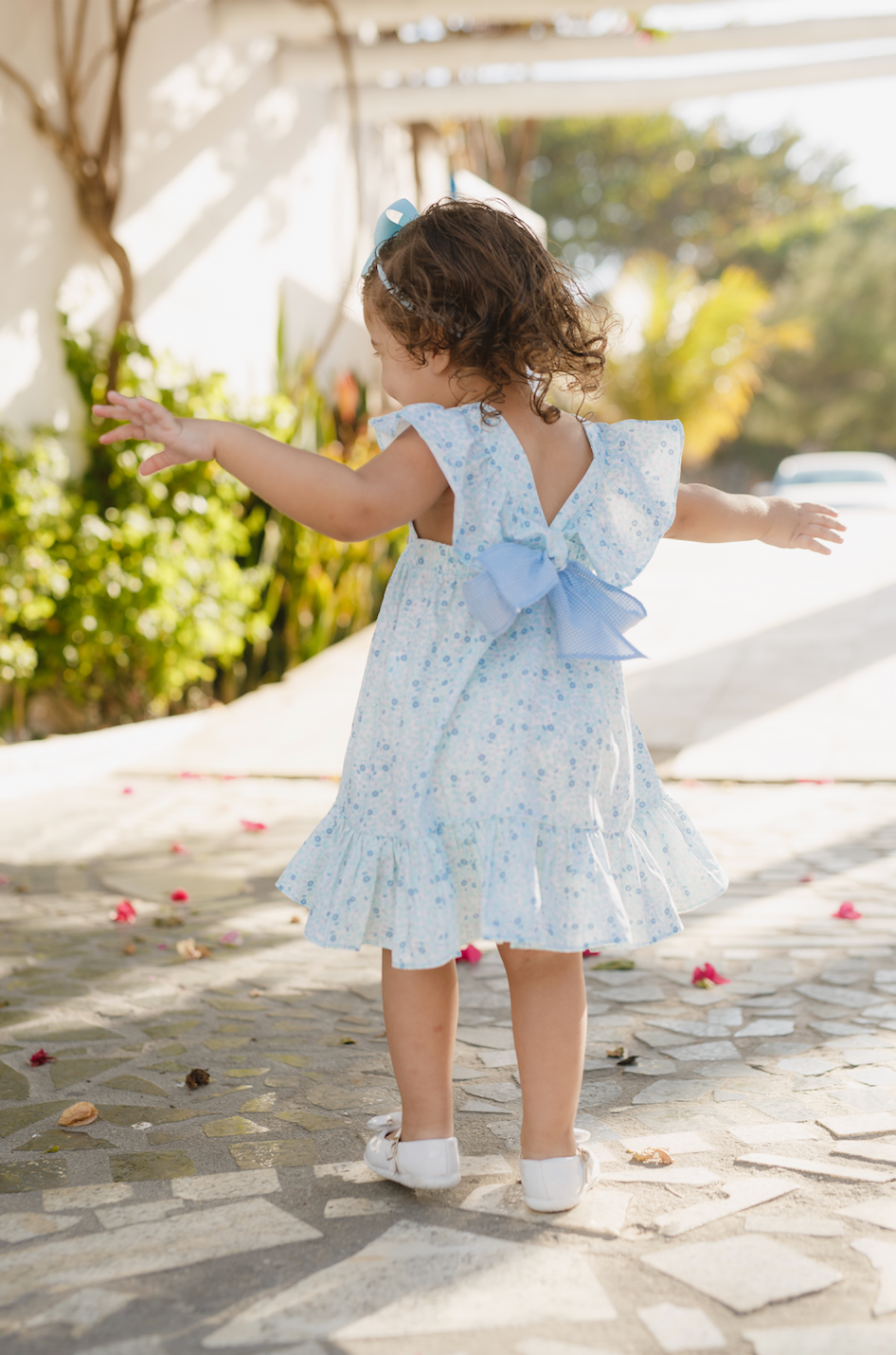 Kafka Baby Blue Floral Smocked Dress - Little Birdies