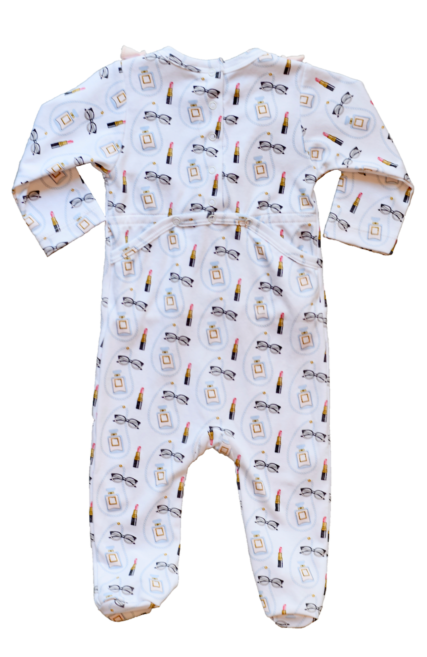Coco Print Footie with Ruffle