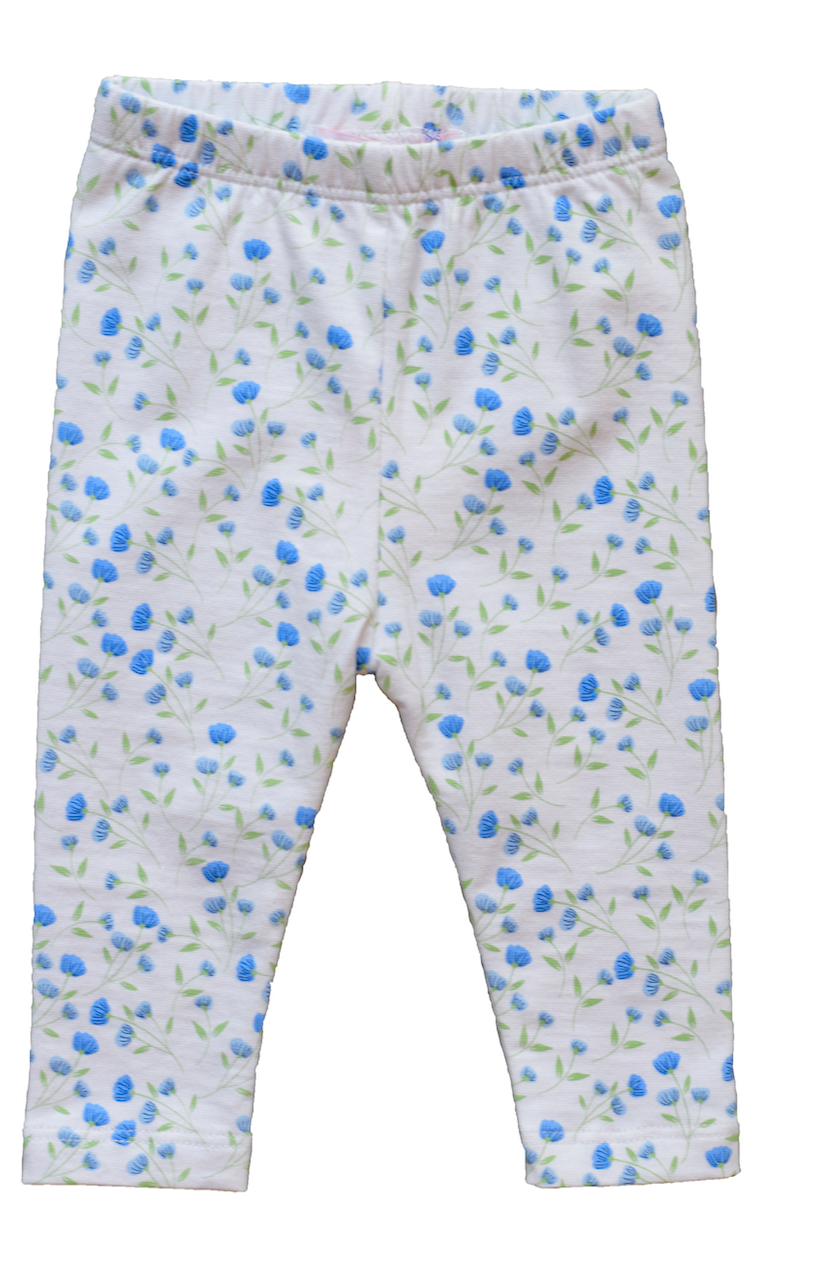 Pineapple Sunshine Arabella blue floral legging