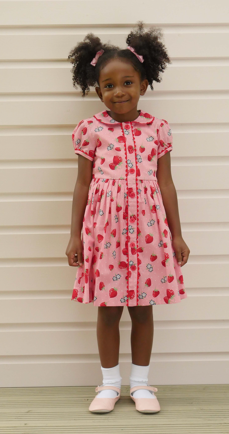 Strawberry Button Down Dress Little Birdies