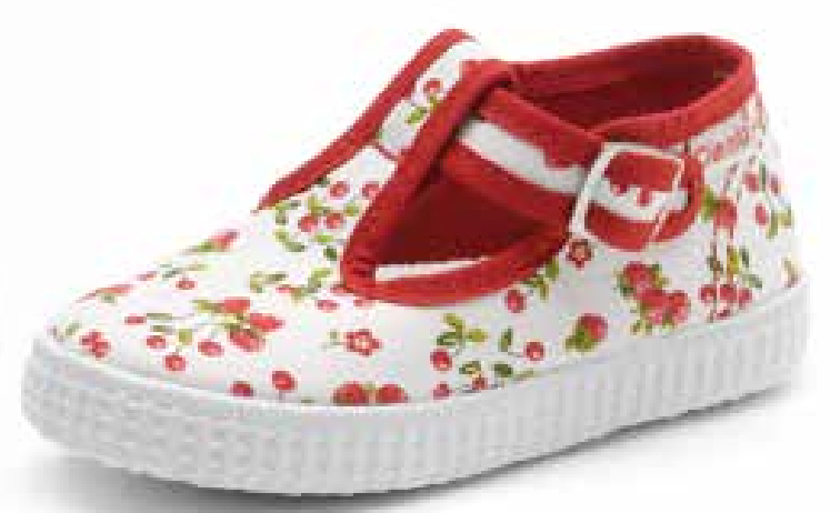 Cherry Print t-strap cienta shoe