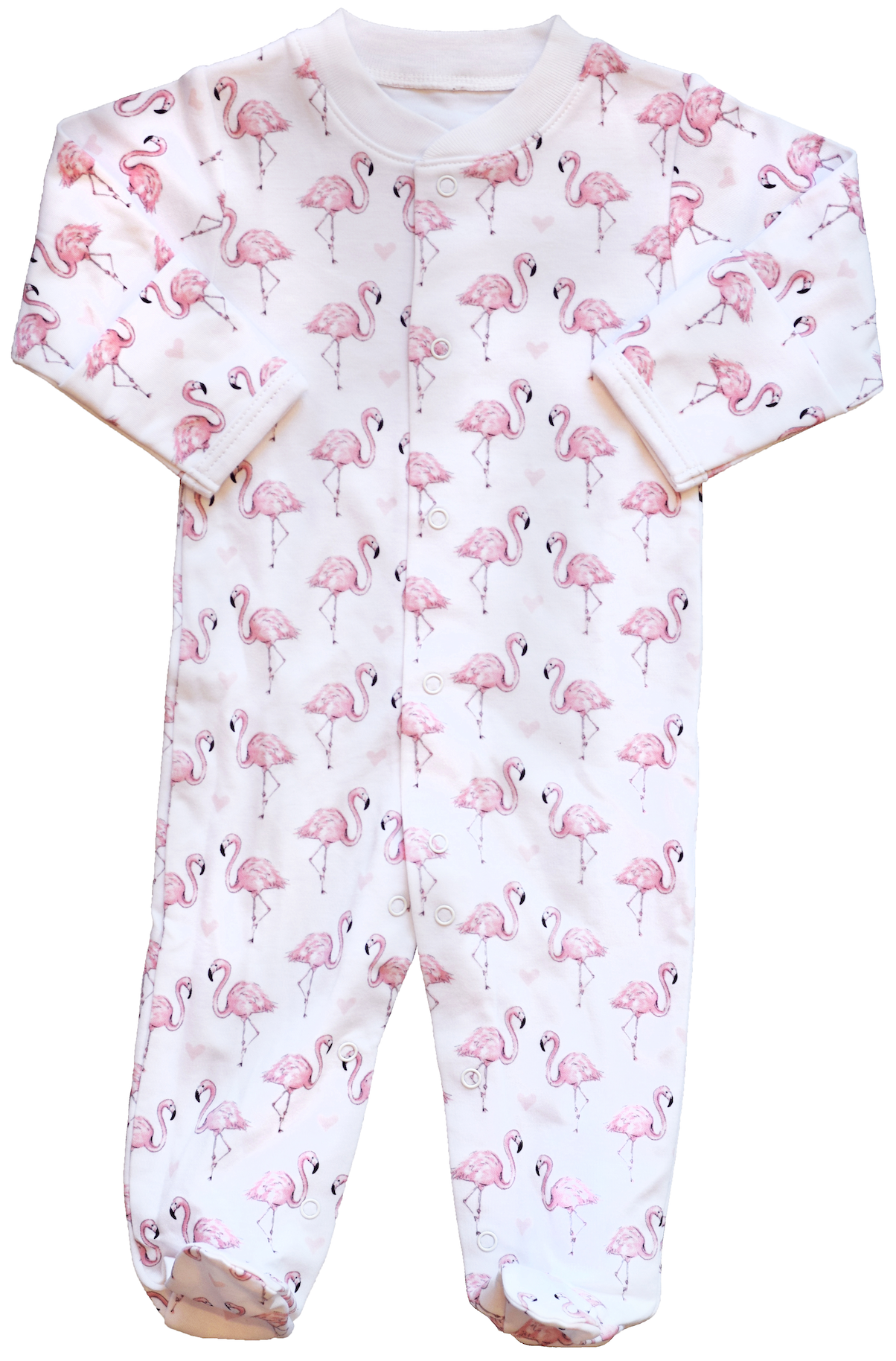 Pineapple Sunshine pink flamingo footie