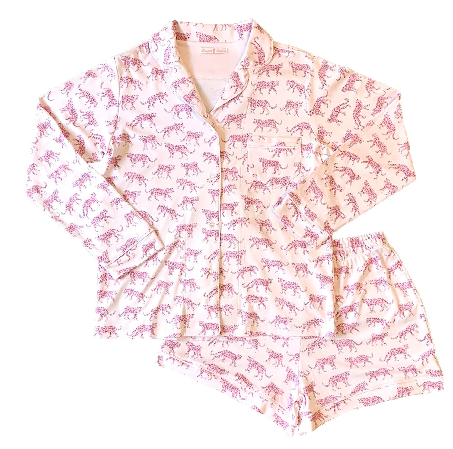 Pineapple Sunshine Pink Cheetah Mom PajamasPineapple Sunshine Pink Cheetah Mom Pajamas - Little Birdies