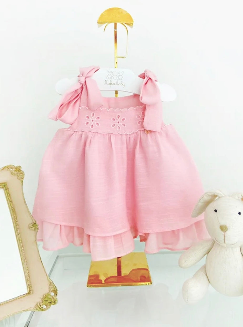 Pale Pink Cotton Voile Dress | Little Birdies Pale Pink Cotton Voile Dress | Little Birdies