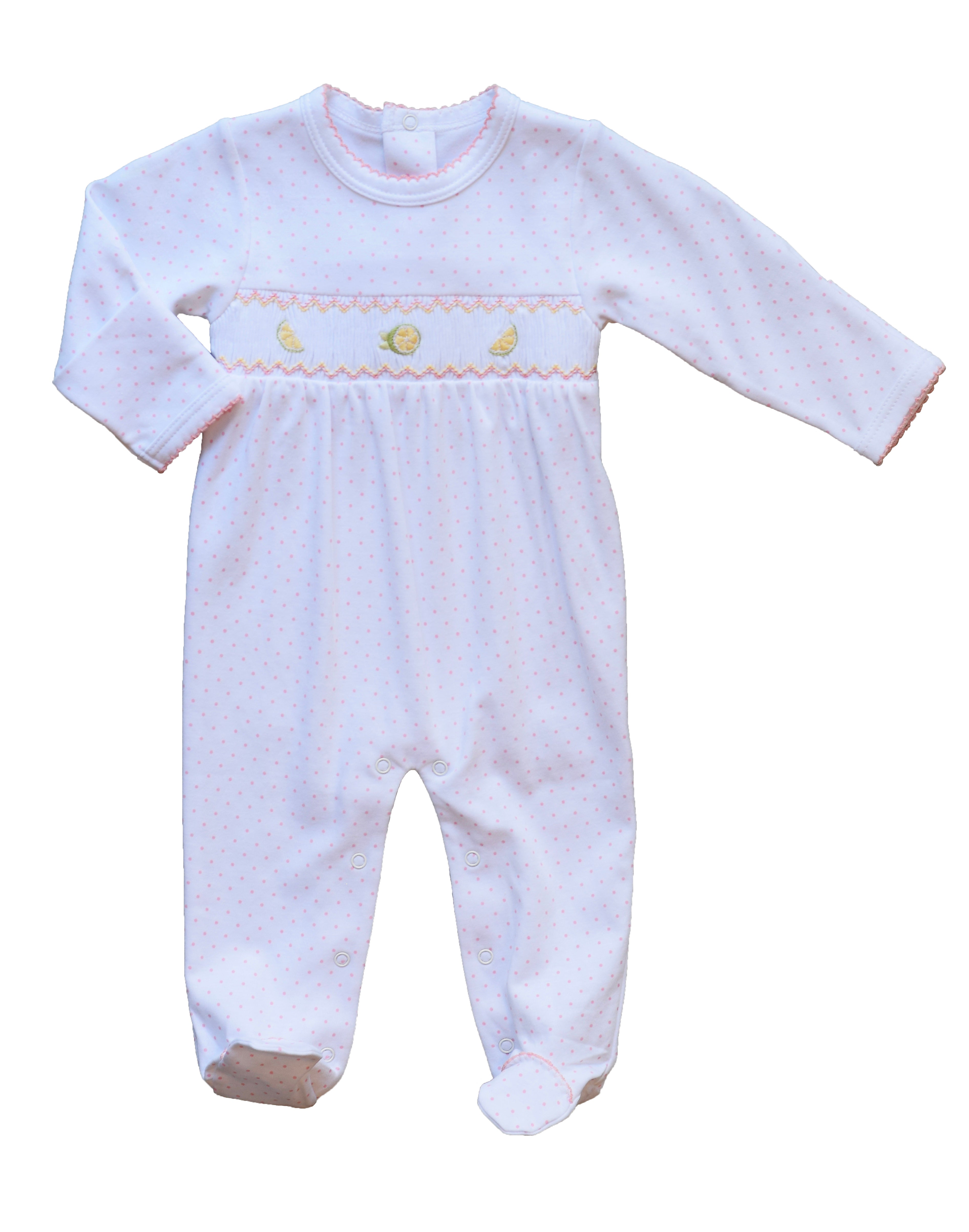 Smocked Footie with Lemons