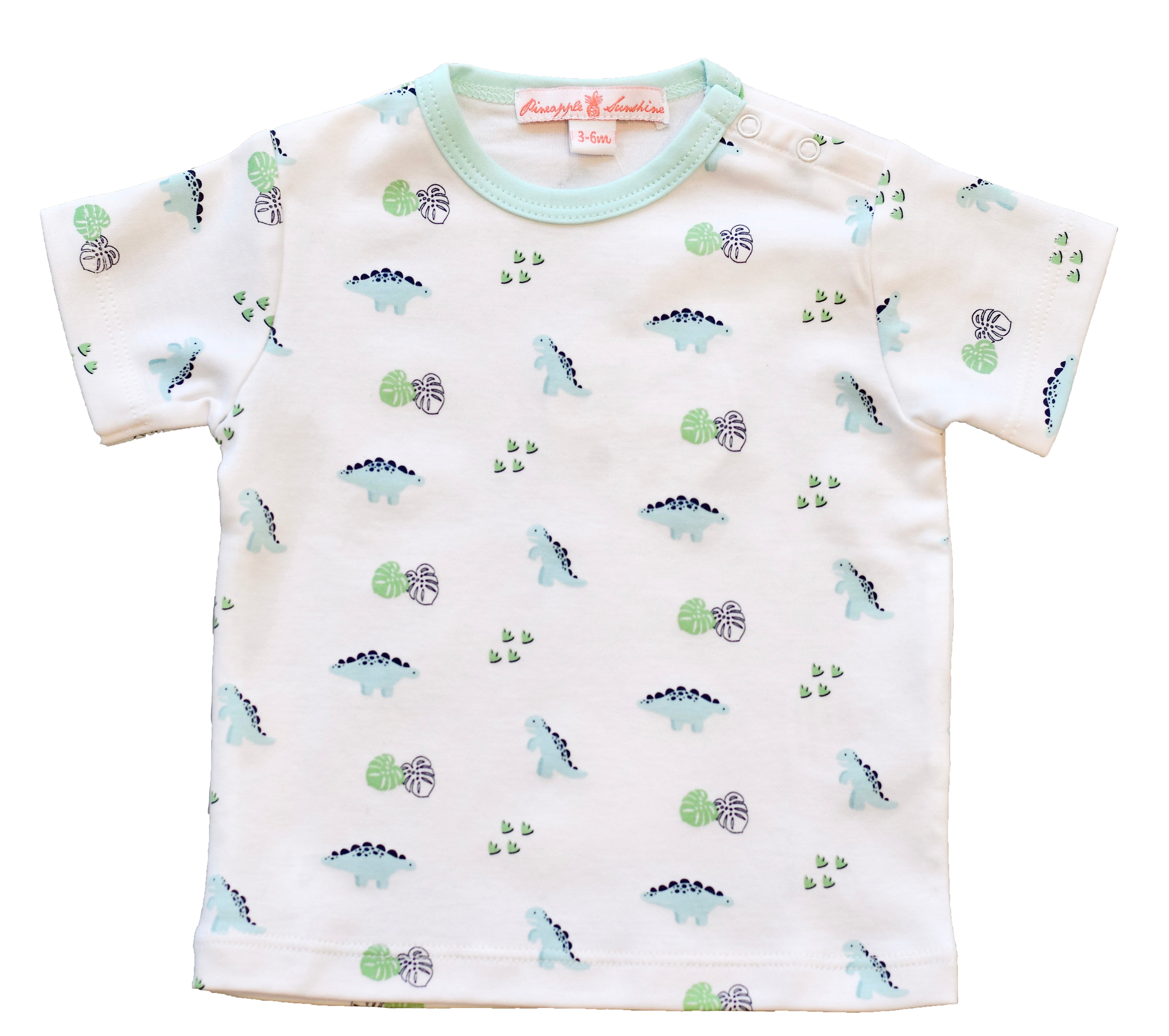 pineapple sunshine dino print tee - little birdies