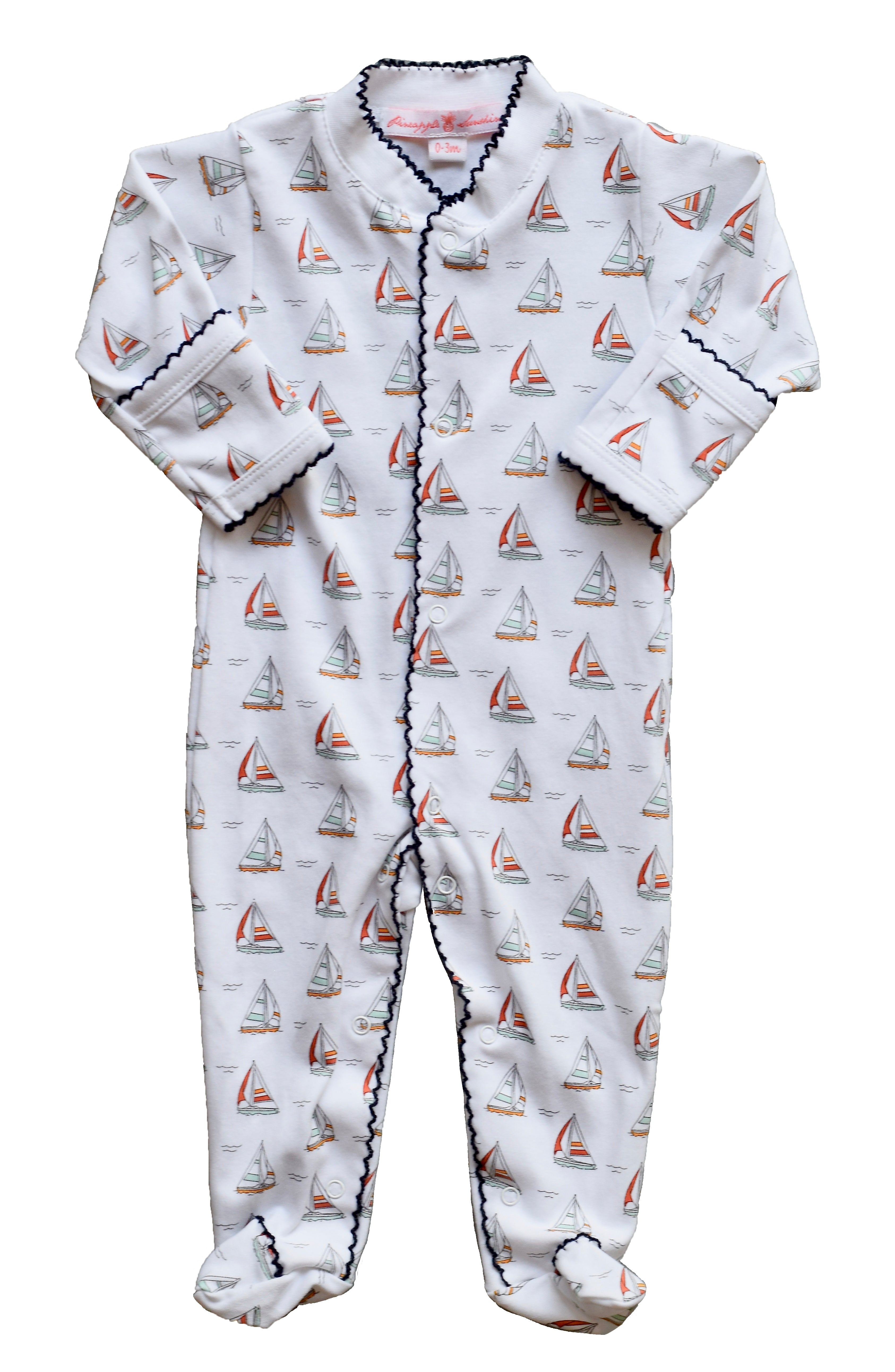 Pineapple Sunshine Sailboat Footie