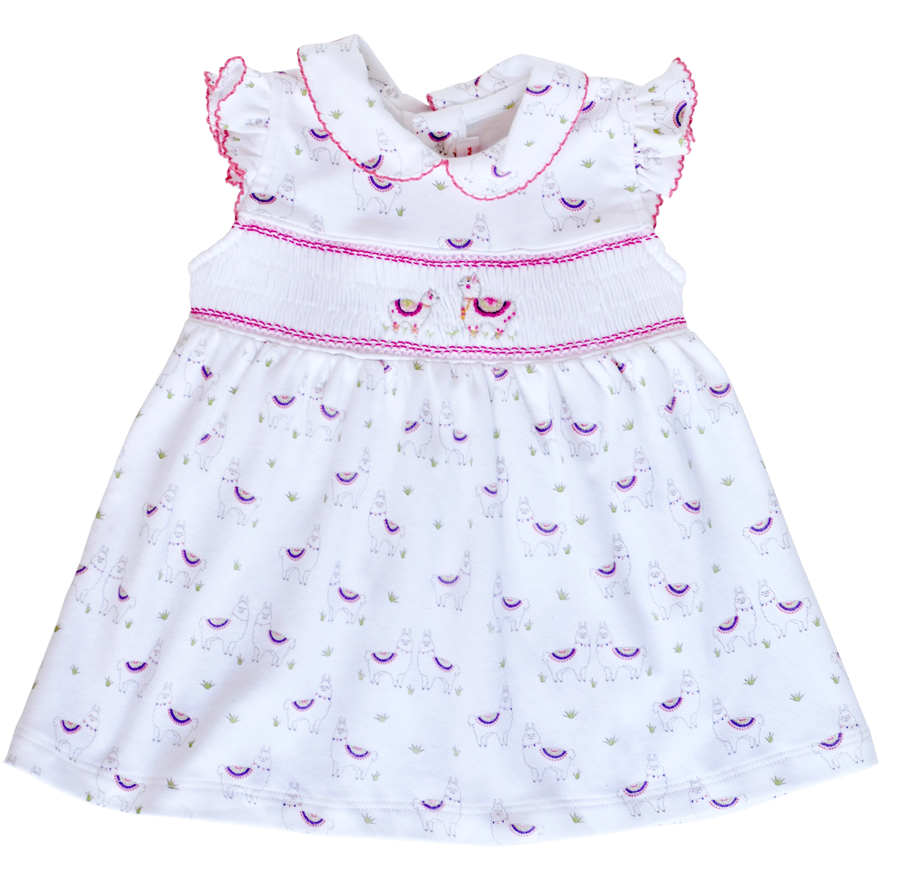 Alex the Alpaca Smocked Dress