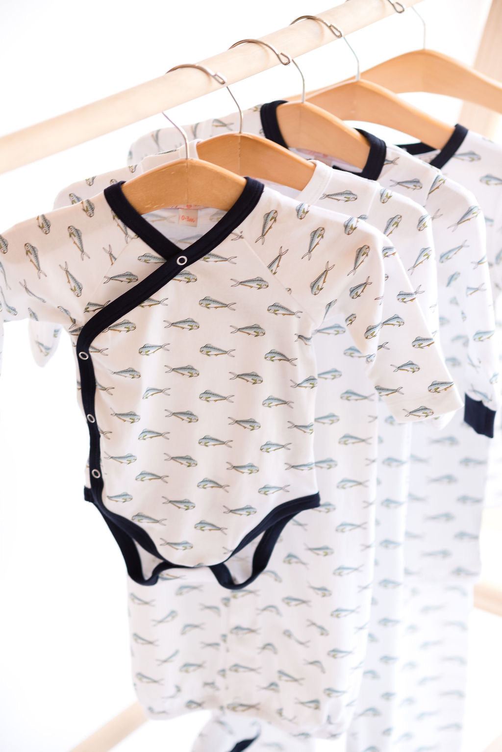 Pineapple Sunshine Mahi Mahi Kimono Sleeve Onesie