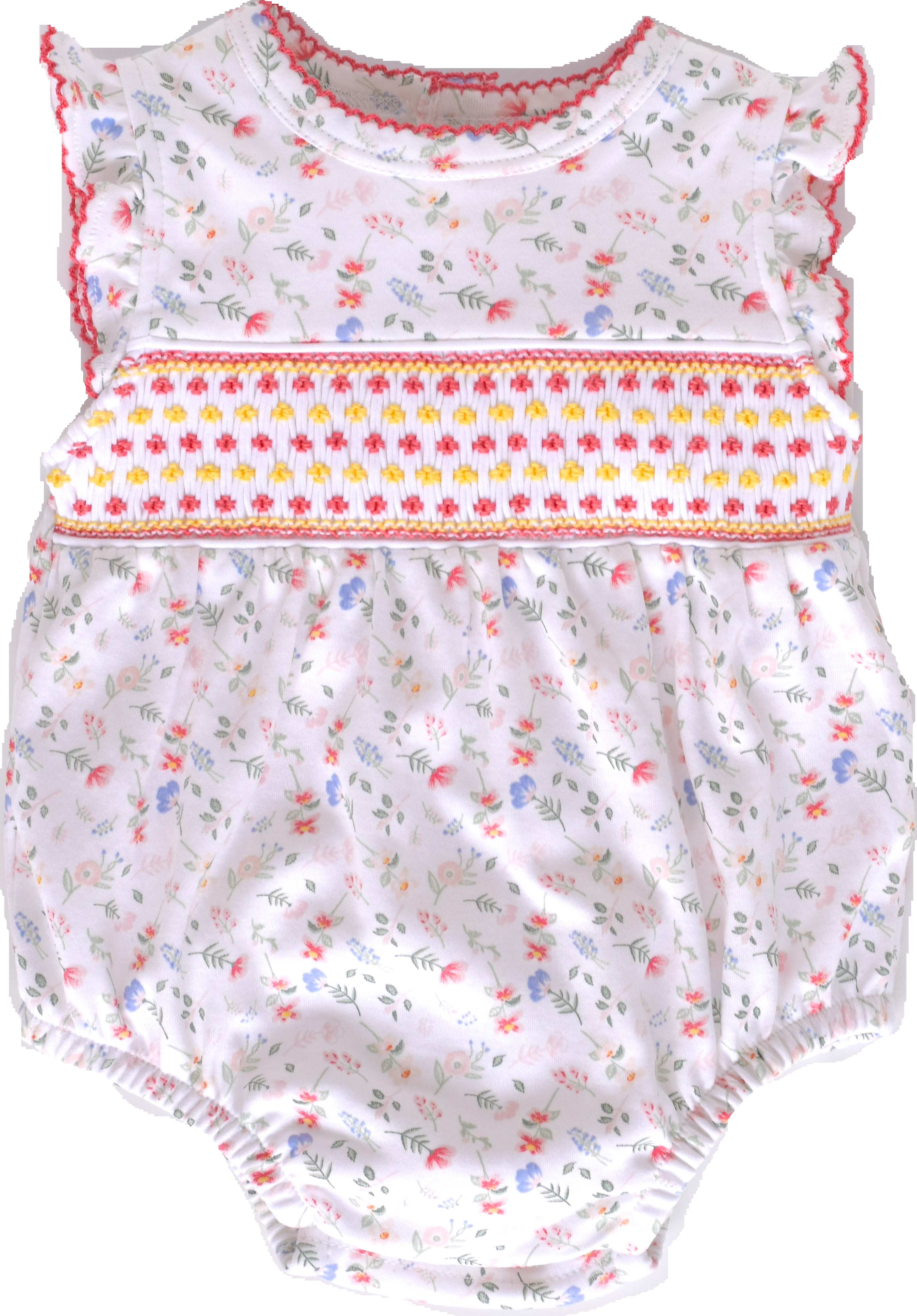 Madison Smocked Floral Bubble