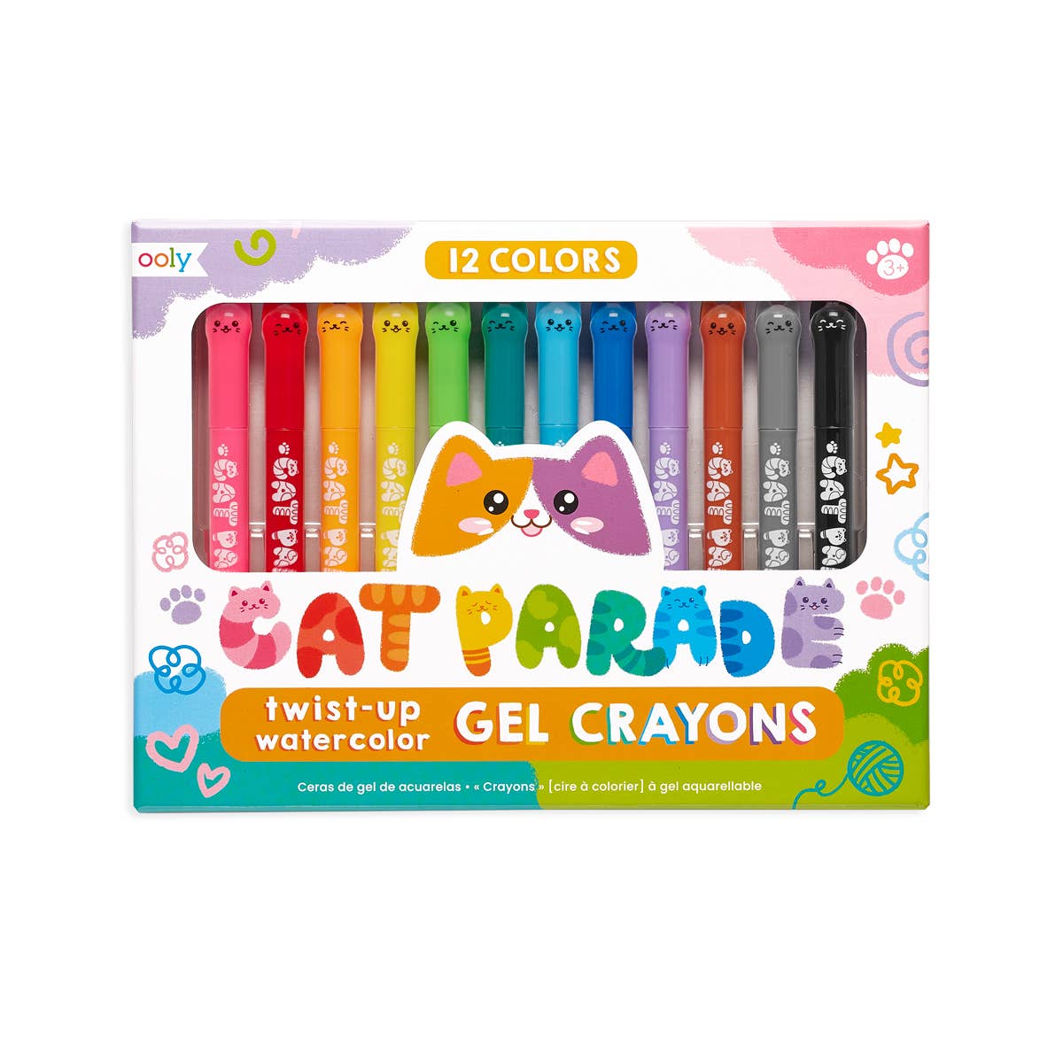 Ooly Cat Parade Gel Crayons - Set of 12 - Little Birdies