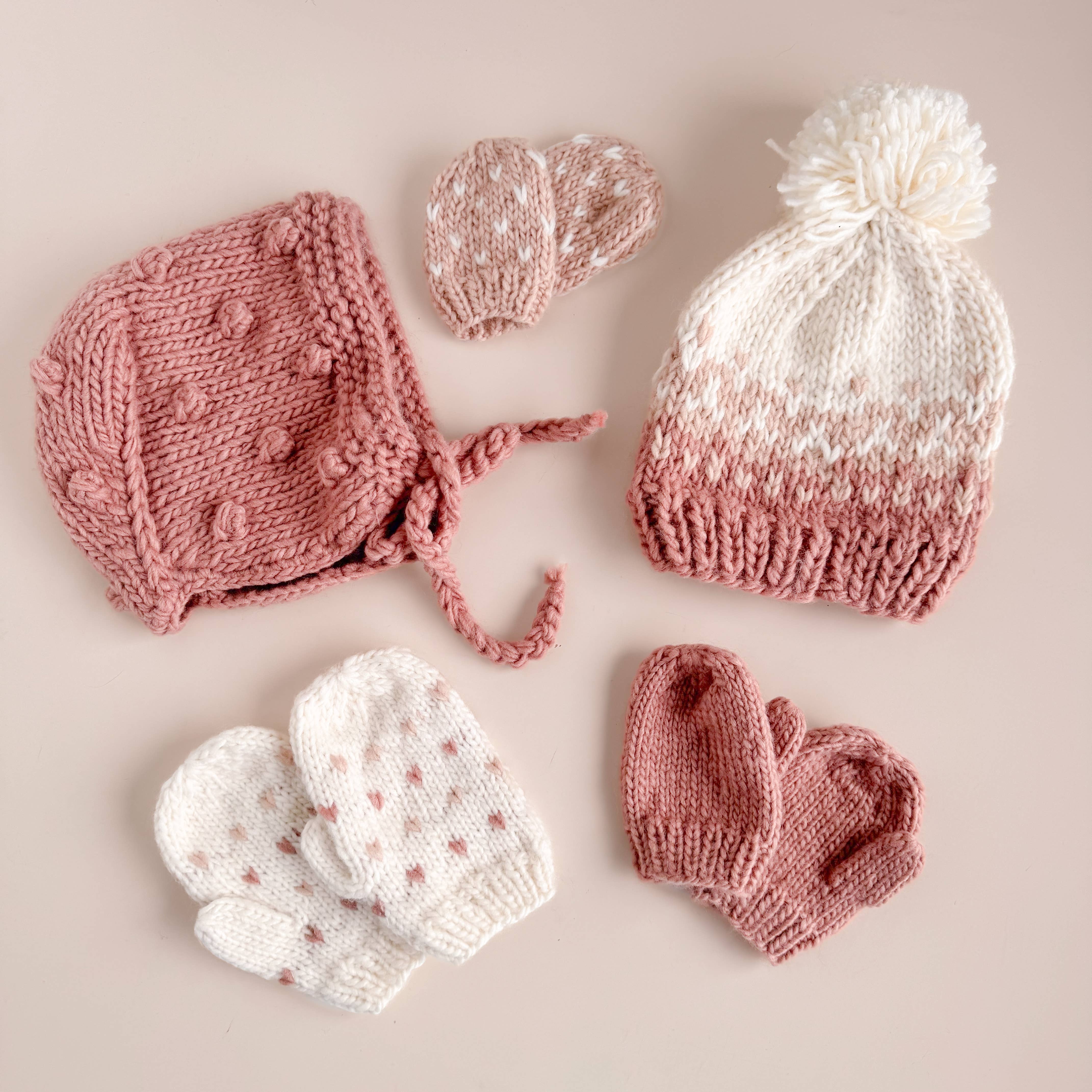 The Blueberry Hill Nell Stripe Hat- Rose/Blush - Little Birdies