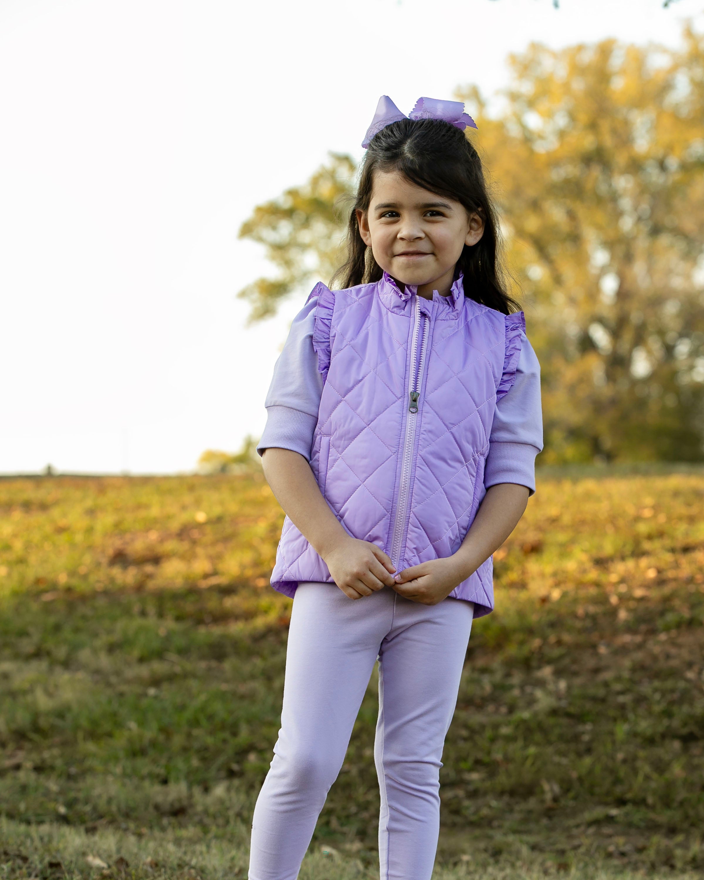 Vera Vest with Ruffle - Lilac