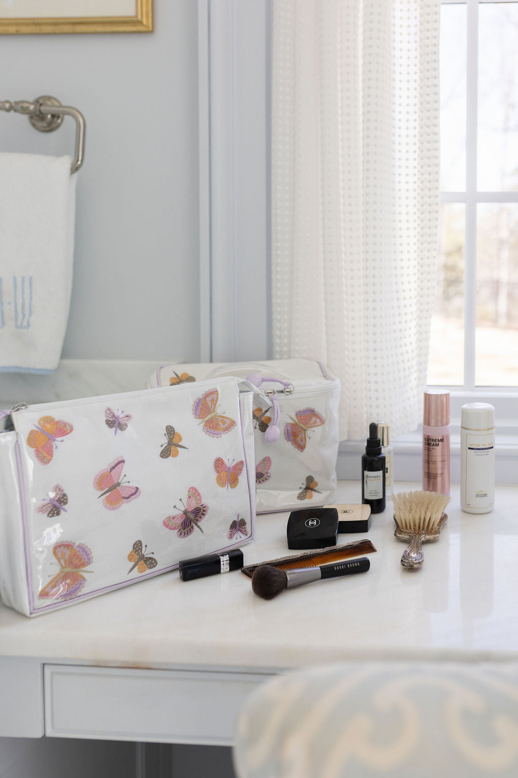 BUTTERFLY LARGE MAKEUP BAG