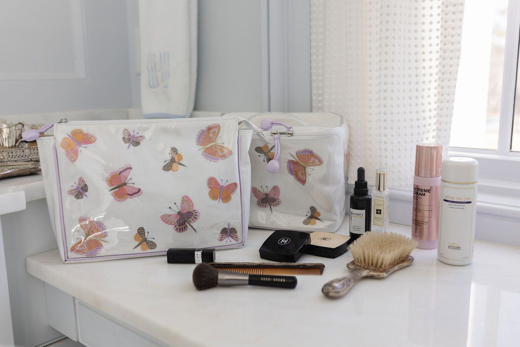 BUTTERFLY LARGE MAKEUP BAG