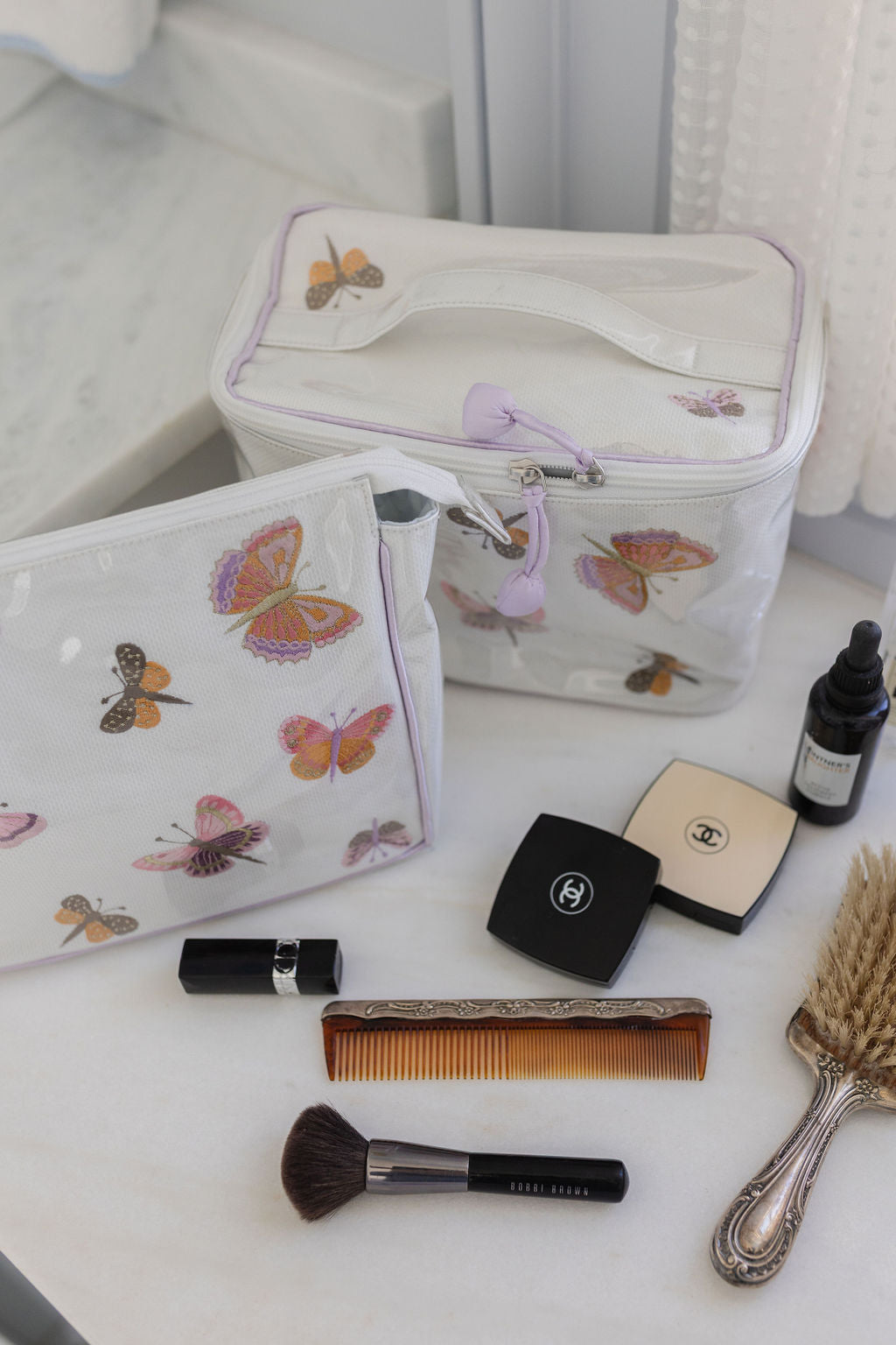 BUTTERFLY LARGE MAKEUP BAG