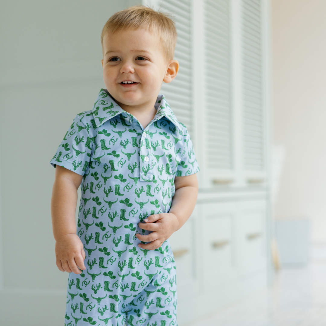 Tripp Boys' Polo Shortall - Wild West Blue