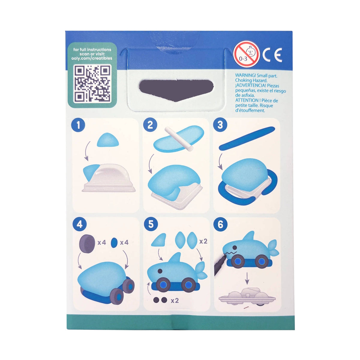 Creatibles Mini Air Dry Clay Car Kit - Speedy Shark
