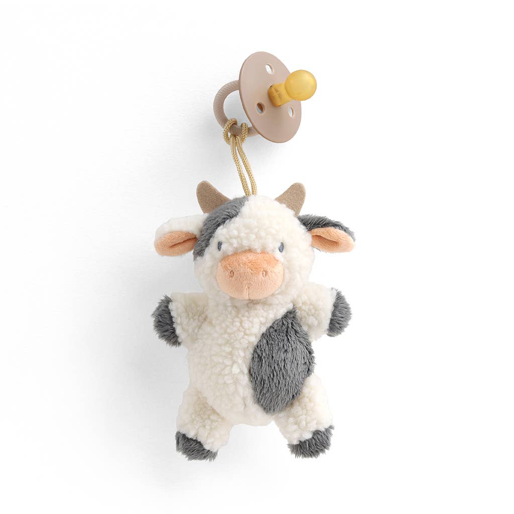 Cow Bitzy Pal Natural Rubber Pacifier & Plush