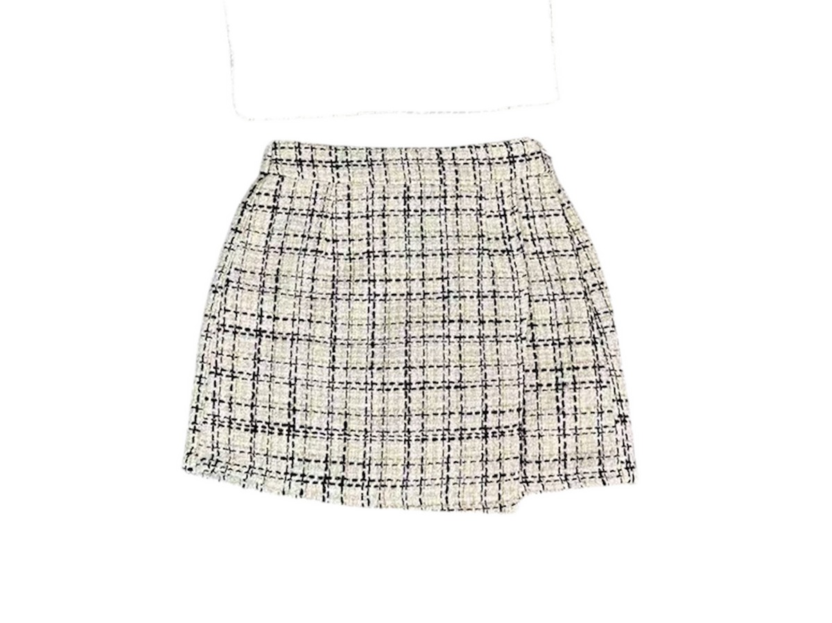 AA Lavender Tweed Ruffle Skort