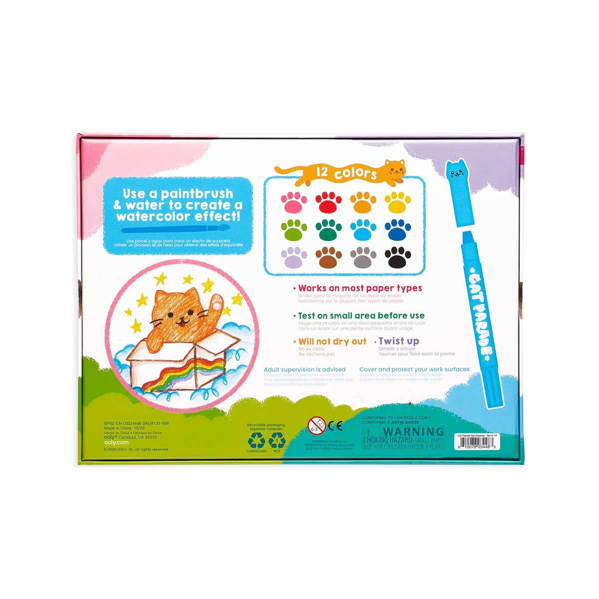 Ooly Cat Parade Gel Crayons - Set of 12 - Little Birdies