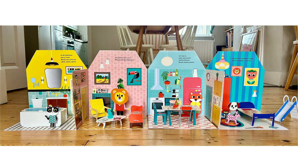 Fold-Out + Play: House baby book - Little Birdies Boutique