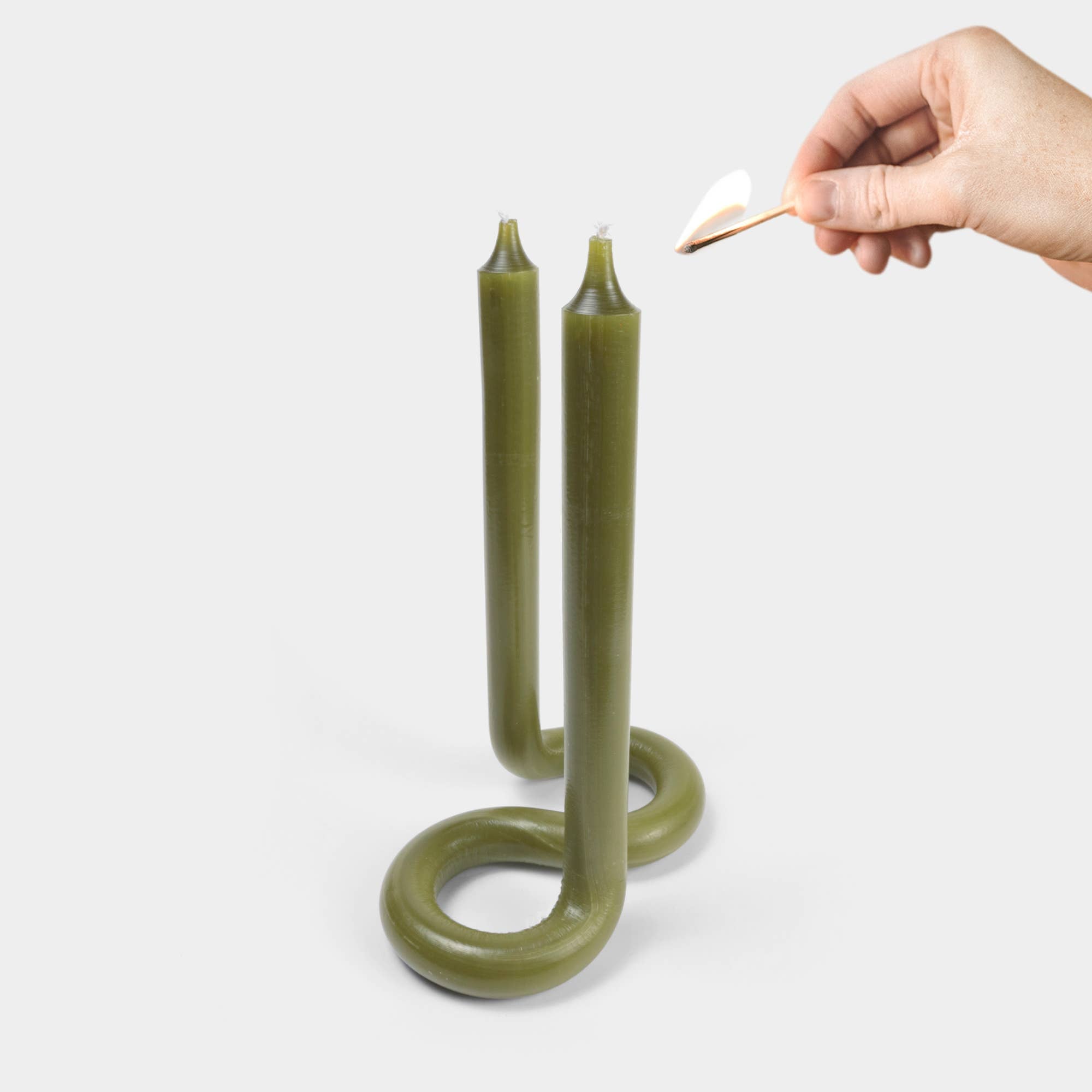 54 Celsius Twist Candle Sticks by Lex Pott - Olive - Little Birdies