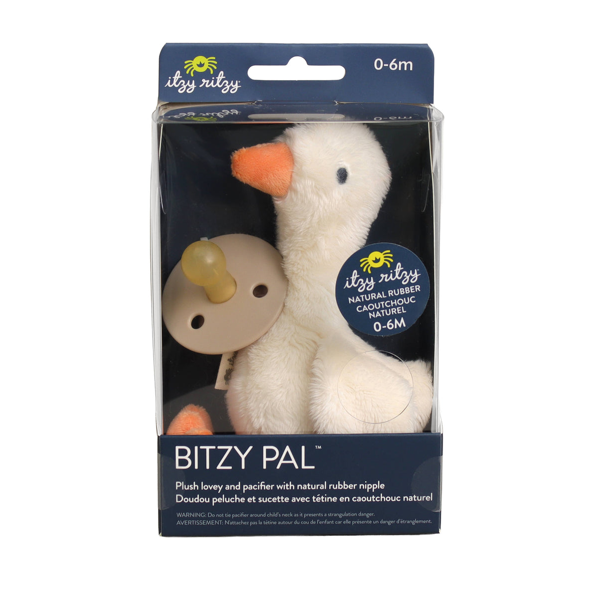 Goose Bitzy Pal Natural Rubber Pacifier & Plush