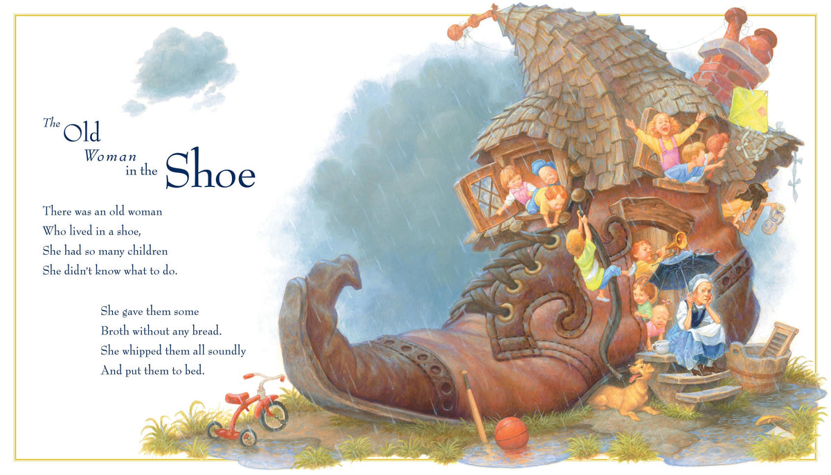Favorite Nursery Rhymes from Mother Goose by Scott Gustafson baby book - Little Birdies Boutique