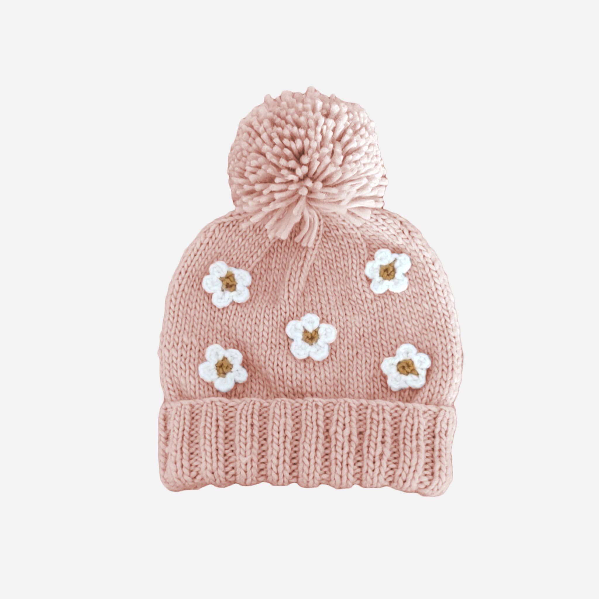 The Blueberry Hill Flower Winter Hat in Blush - Little Birdies