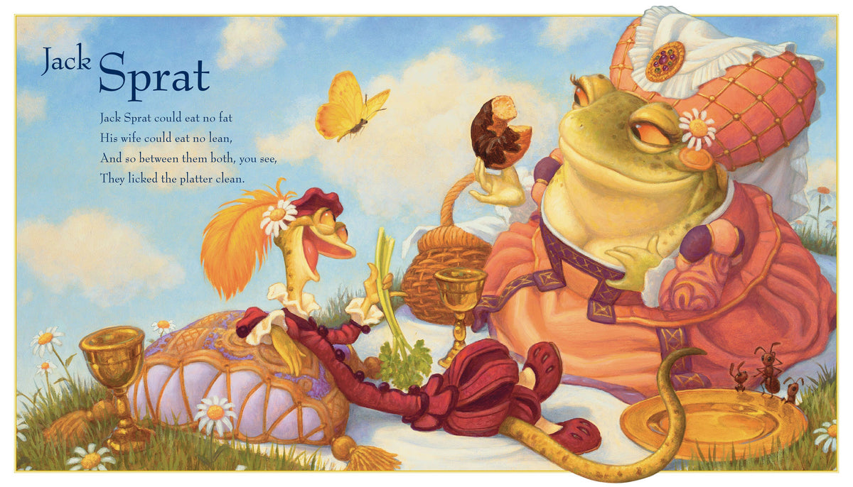 Favorite Nursery Rhymes from Mother Goose by Scott Gustafson baby book - Little Birdies Boutique