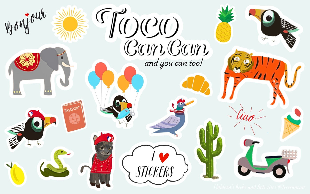 Toco Can Can Sticker Sheet